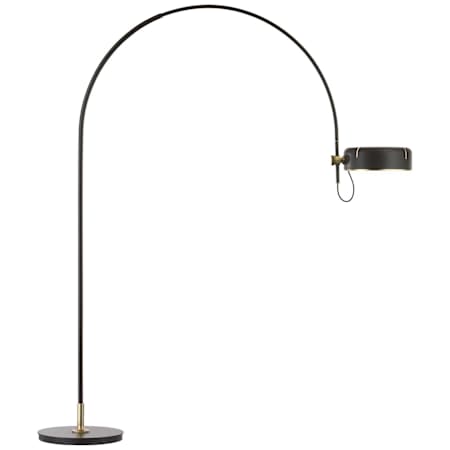 Visual Comfort Oso 75" Tall LED Gooseneck Floor Lamp Modern Iron / Hand-Rubbed Antique Brass