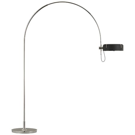 Visual Comfort Oso 75" Tall LED Gooseneck Floor Lamp Polished Nickel