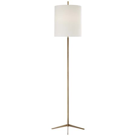 Visual Comfort Caron 2 Light 68" Tall Torchiere Floor Lamp Hand-Rubbed Antique Brass