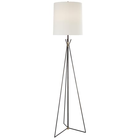Visual Comfort Tavares 71" Tall Tripod Floor Lamp Aged Iron / Hand Rubbed Antique Brass