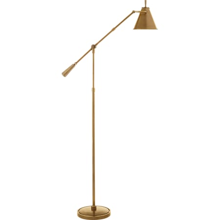 Visual Comfort Goodman 45" - 80" Floor Lamp by Thomas O'Brien Hand Rubbed Antique Brass