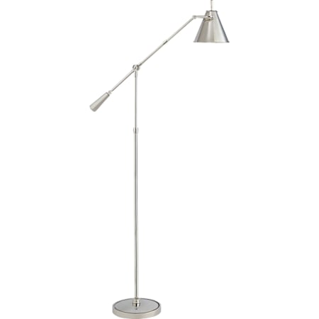 Visual Comfort Goodman 45" - 80" Floor Lamp by Thomas O'Brien Polished Nickel