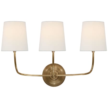 Visual Comfort Vendome 3 Light 14" Tall Wall Sconce Hand-Rubbed Antique Brass