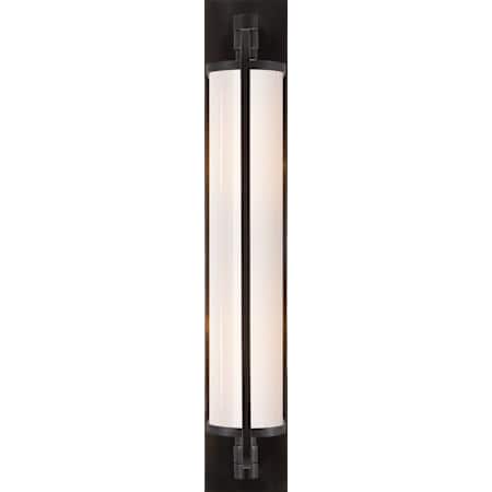 Visual Comfort Keeley 20-3/4" High Wall Sconce with White Glass Shade Bronze