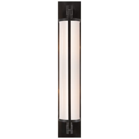 Visual Comfort Keeley 20-3/4" High Wall Sconce with White Glass Shade Bronze