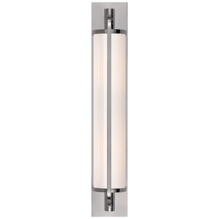 Visual Comfort Keeley 20-3/4" High Wall Sconce with White Glass Shade Chrome
