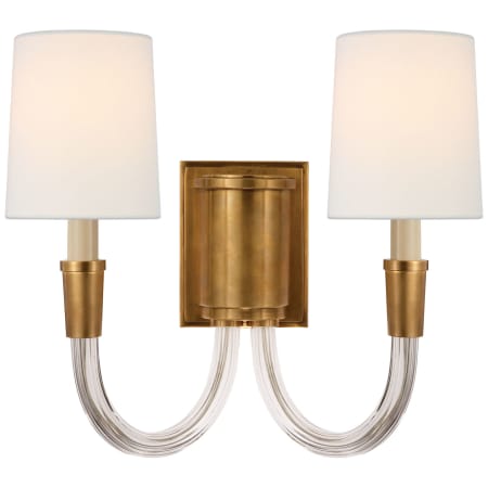 Visual Comfort Vivian 2 Light 14" Tall Wall Sconce Hand-Rubbed Antique Brass