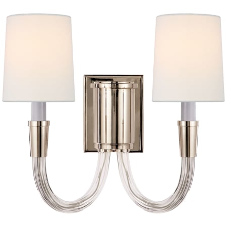 Visual Comfort Vivian 2 Light 14" Tall Wall Sconce Polished Nickel