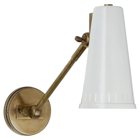 Visual Comfort Antonio 8-1/4" High Wall Sconce with Metal Shade Hand Rubbed Antique Brass