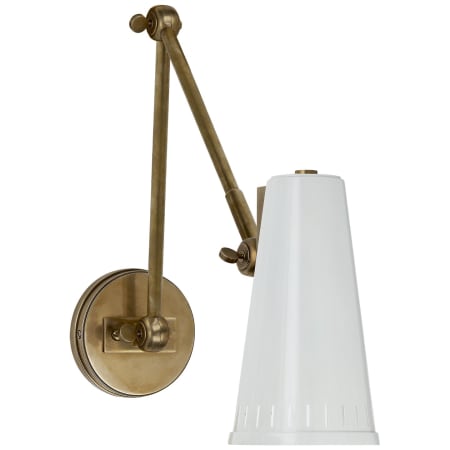 Visual Comfort Antonio 8-1/4" High Wall Sconce with Metal Shade Hand Rubbed Antique Brass
