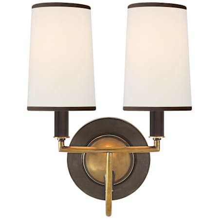Visual Comfort Elkins 2 Light 13" Tall Wall Sconce Bronze / Antique Brass