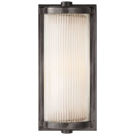 Visual Comfort Dresser 11" Short Glass Rod Bath Bar with Frosted Diffuser by Thomas O'Brien Bronze