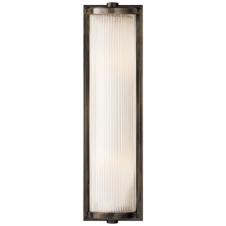 Visual Comfort Dresser 18" Long Glass Rod Bath Bar with Frosted Diffuser by Thomas O'Brien Bronze