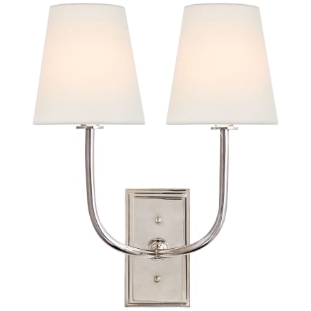 Visual Comfort Hulton 2 Light 17" Tall Wall Sconce Polished Nickel
