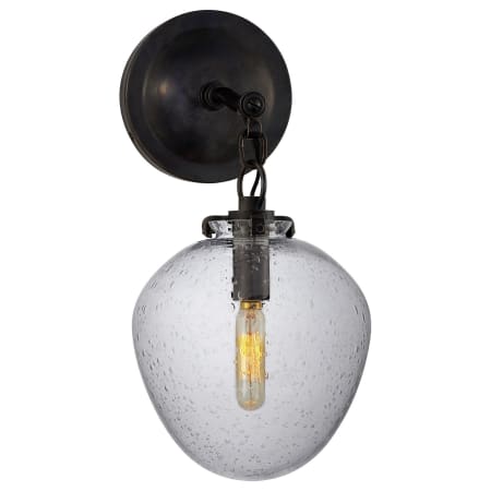 Visual Comfort Katie 13-13/32" High Wall Sconce with Seedy Glass Shade Bronze