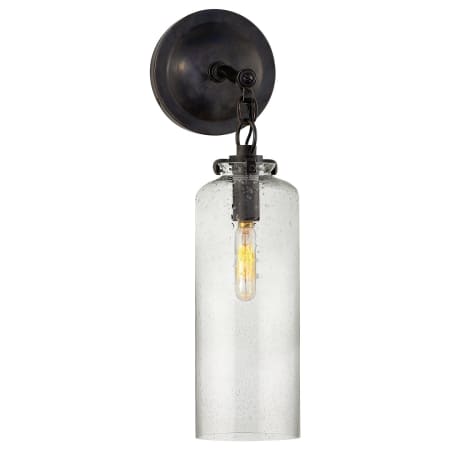 Visual Comfort Katie 16-1/4" High Wall Sconce with Seedy Glass Shade Bronze
