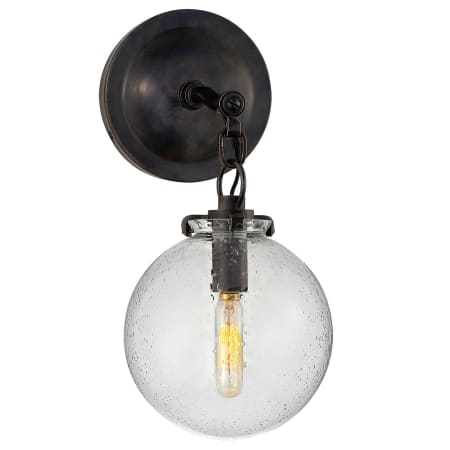 Visual Comfort Katie 12-1/2" High Wall Sconce with Seedy Glass Shade Bronze