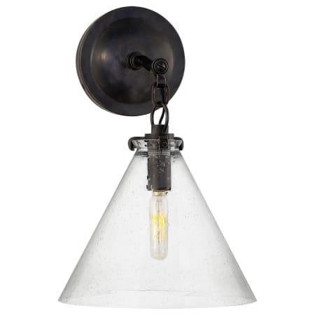 Visual Comfort Katie6 14-13/32" High Wall Sconce with Seedy Glass Shade Bronze