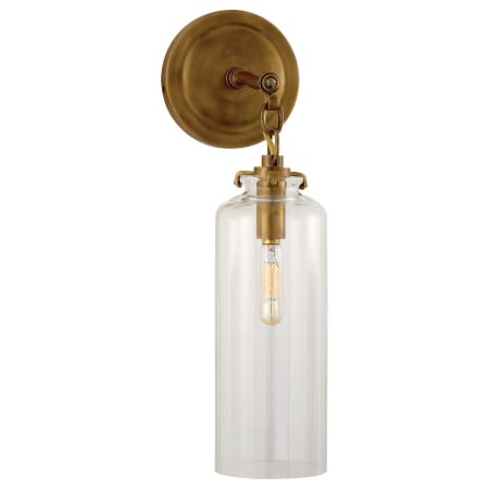 Visual Comfort Katie 16-1/4" High Wall Sconce with Clear Glass Shade Hand Rubbed Antique Brass