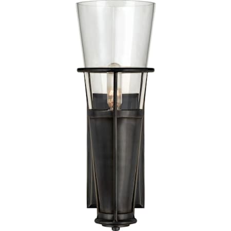 Visual Comfort Robinson 11-1/4" High Wall Sconce with Clear Glass Shade Bronze