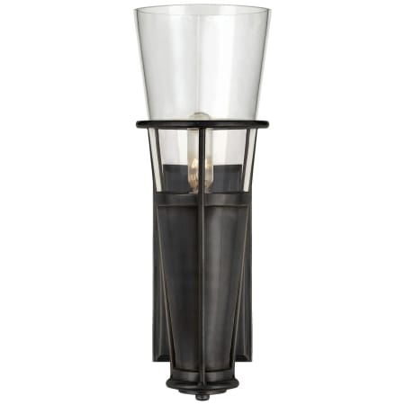 Visual Comfort Robinson 11-1/4" High Wall Sconce with Clear Glass Shade Bronze