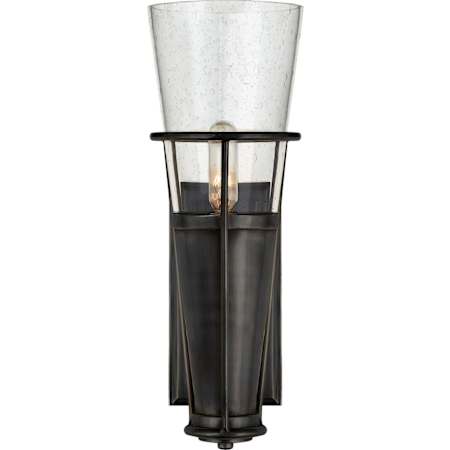 Visual Comfort Robinson 11-1/4" High Wall Sconce with Seedy Glass Shade Bronze