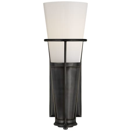 Visual Comfort Robinson 11-1/4" High Wall Sconce with White Glass Shade Bronze