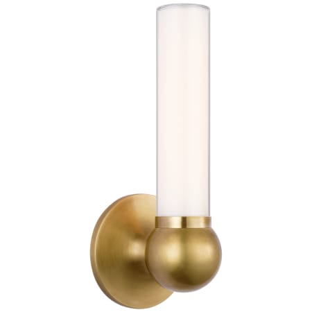 Visual Comfort Jeffery 12" Tall LED Bathroom Sconce Hand-Rubbed Antique Brass