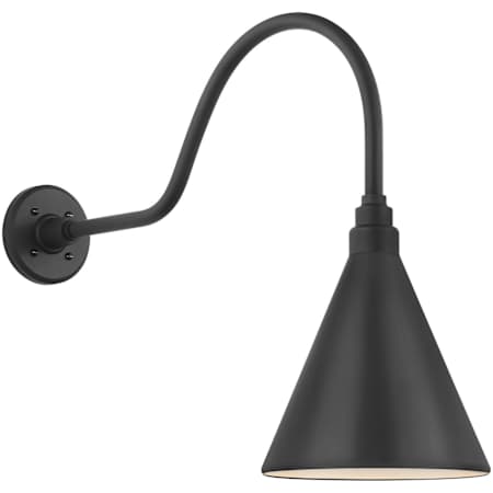 Visual Comfort Thomas O'Brien 19" Tall x 9" Wide Outdoor Wall Sconce with Matte Black Conical Savannah Shade Matte Black