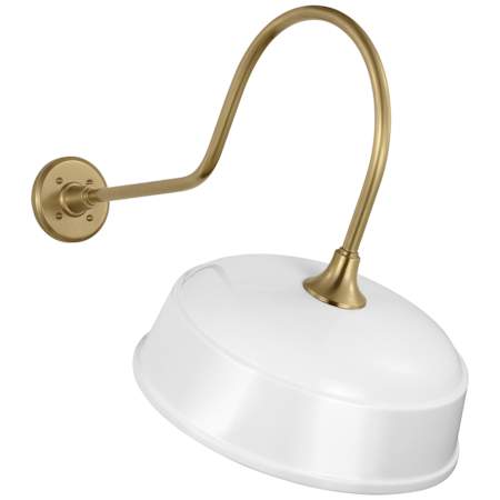 Visual Comfort Thomas O'Brien 23" Tall Outdoor Wall Sconce with White Rockhouse Shade Hand-Rubbed Antique Brass