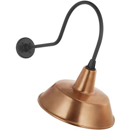 Visual Comfort Thomas O'Brien 25" Tall Outdoor Wall Sconce with Soft Copper Bowers Shade Matte Black