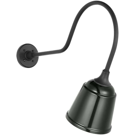 Visual Comfort Thomas O'Brien 22" Tall x 8" Wide Outdoor Wall Sconce with Green Rockhouse Shade Matte Black