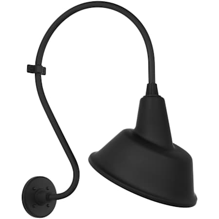 Visual Comfort Thomas O'Brien 24" Tall x 13" Wide Outdoor Wall Sconce with Matte Black Tilted Bowers Shade Matte Black