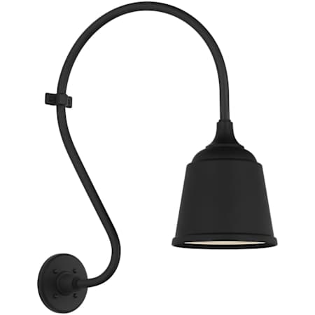 Visual Comfort Thomas O'Brien 24" Tall x 8" Wide Outdoor Wall Sconce with Matte Black Rockhouse Shade Matte Black