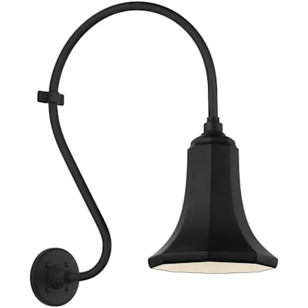 Visual Comfort Thomas O'Brien 24" Tall x 9" Wide Outdoor Wall Sconce with Matte Black Savannah Shade Matte Black