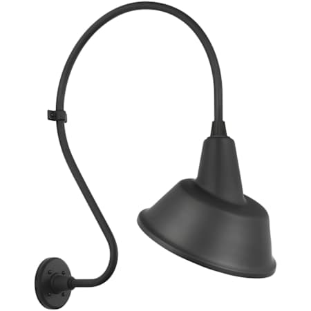 Visual Comfort Thomas O'Brien 27" Tall x 13" Wide Outdoor Wall Sconce with Matte Black Tilted Bowers Shade Matte Black