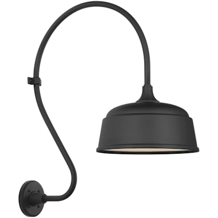 Visual Comfort Thomas O'Brien 27" Tall x 13" Wide Outdoor Wall Sconce with Matte Black Rockhouse Shade Matte Black