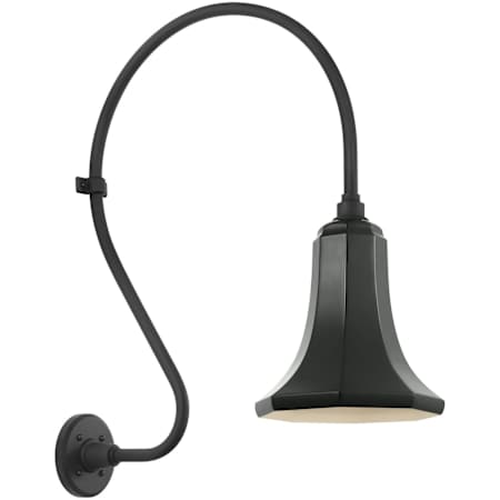 Visual Comfort Thomas O'Brien 27" Tall x 9" Wide Outdoor Wall Sconce with Green Savannah Shade Matte Black