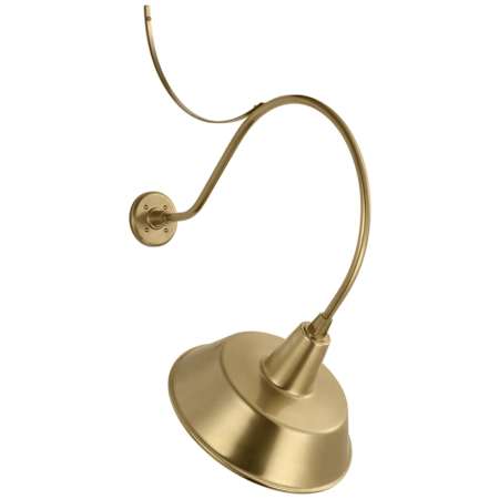 Visual Comfort Thomas O'Brien 40" Tall Outdoor Wall Sconce with Hand-Rubbed Antique Brass Bowers Shade Hand-Rubbed Antique Brass