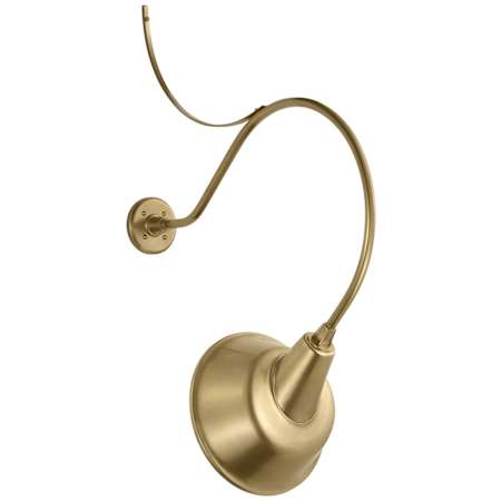 Visual Comfort Thomas O'Brien 38" Tall Outdoor Wall Sconce with Hand-Rubbed Antique Brass Tilted Bowers Shade Hand-Rubbed Antique Brass