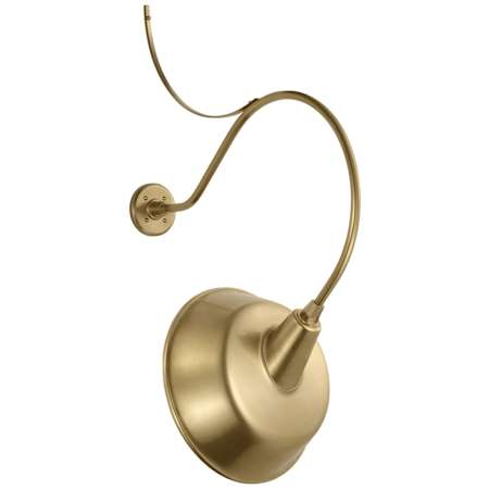 Visual Comfort Thomas O'Brien 40" Tall Outdoor Wall Sconce with Hand-Rubbed Antique Brass Tilted Bowers Shade Hand-Rubbed Antique Brass