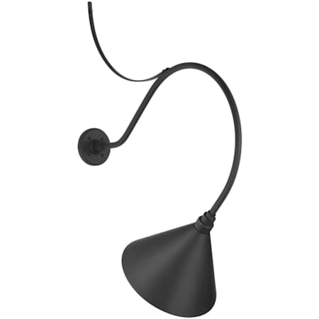 Visual Comfort Thomas O'Brien 38" Tall Outdoor Wall Sconce with Matte Black Conical Savannah Shade Matte Black
