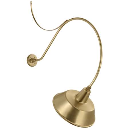 Visual Comfort Thomas O'Brien 46" Tall Outdoor Wall Sconce with Hand-Rubbed Antique Brass Bowers Shade Hand-Rubbed Antique Brass
