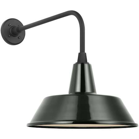 Visual Comfort Thomas O'Brien 20" Tall x 16" Wide Outdoor Wall Sconce with Green Bowers Shade Matte Black