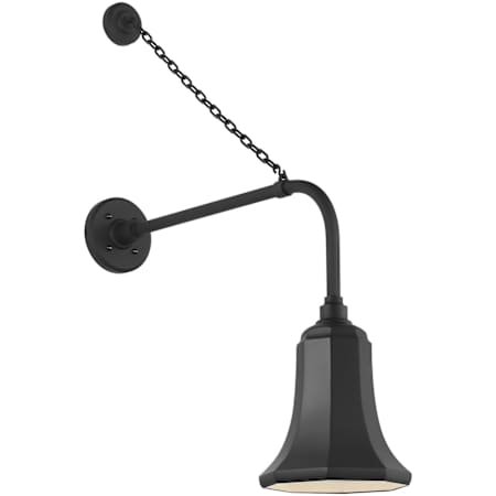 Visual Comfort Thomas O'Brien 32" Tall Outdoor Wall Sconce with Matte Black Savannah Shade Matte Black
