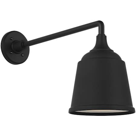 Visual Comfort Thomas O'Brien 13" Tall Outdoor Wall Sconce with Matte Black Rockhouse Shade Matte Black