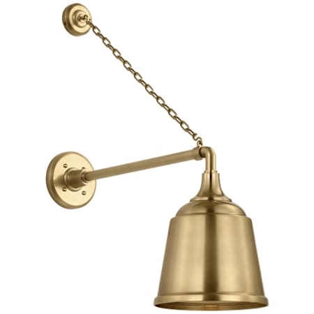 Visual Comfort Thomas O'Brien 26" Tall Outdoor Wall Sconce with Hand-Rubbed Antique Brass Rockhouse Shade Hand-Rubbed Antique Brass