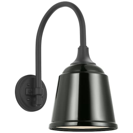 Visual Comfort Thomas O'Brien 16" Tall Outdoor Wall Sconce with Green Rockhouse Shade Matte Black