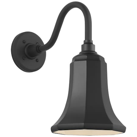 Visual Comfort Thomas O'Brien 15" Tall Outdoor Wall Sconce with Matte Black Savannah Shade Matte Black