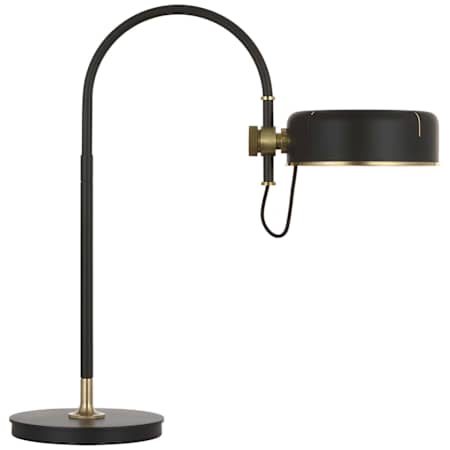 Visual Comfort Oso 26" Tall LED Gooseneck Desk Lamp Modern Iron / Hand-Rubbed Antique Brass